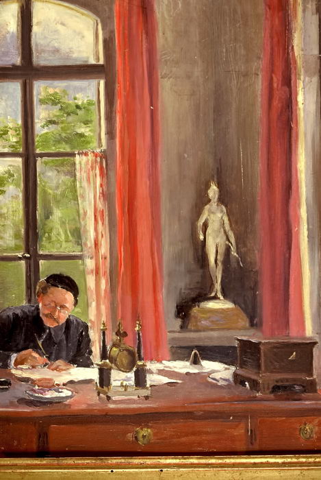 Massenet à sa table de travail par sa fille Juliette en 1892